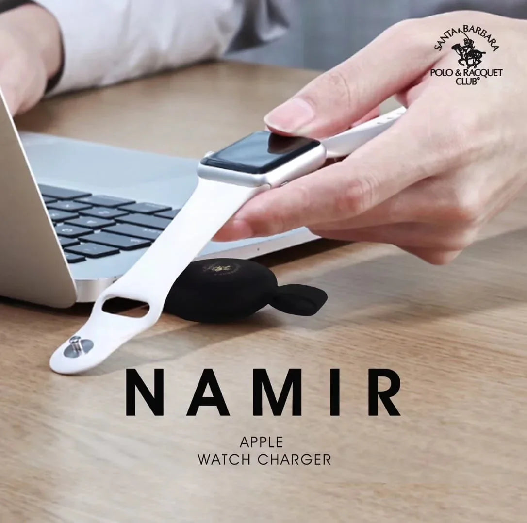 Santa Barbara Polo And Racquet Namir Wireless Charger For Apple Watch - Black (12 Months Warranty) - Tashqila Santa Barbara Polo And Racquet Namir Wireless Charger For Apple Watch - Black (12 Months Warranty) - Tashqila